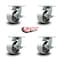 Service Caster 6 Inch Heavy Duty Semi Steel Cast Iron Swivel Caster Set with Brakes SCC, 4PK SCC-KP92S630-SSR-SLB-4 - alternate 6
